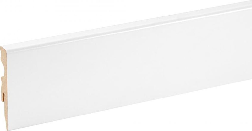 Listwa przypodłogowa MDF 58x14,5mm Cezar Biały RAL9003 Mat Zdjęcie produktu 