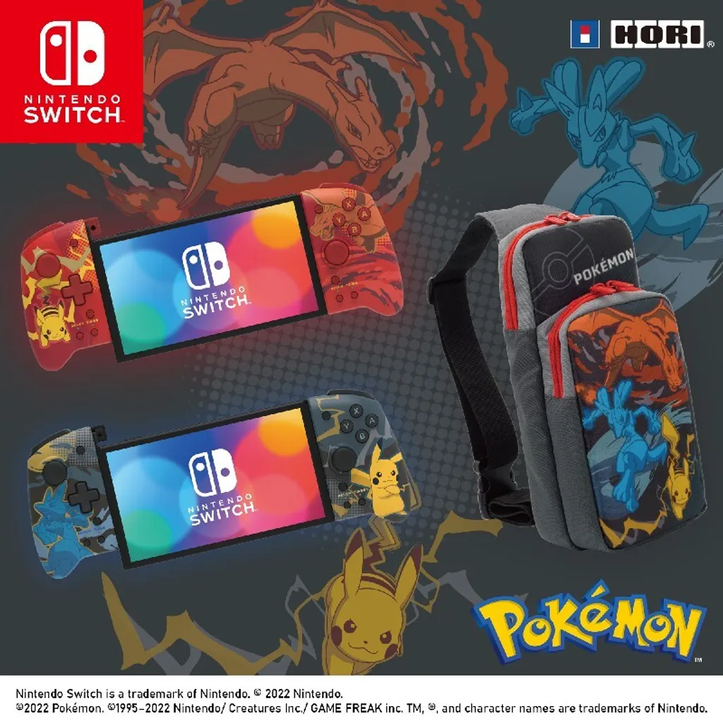 Pochette de transport Nintendo Switch Pokemons avec sangle réglable