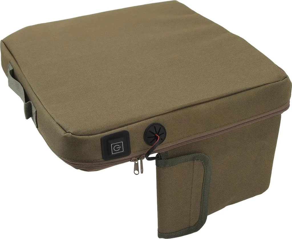 Chaise camping chauffante USB Modèle Nord-73 - Siège de pêche noir