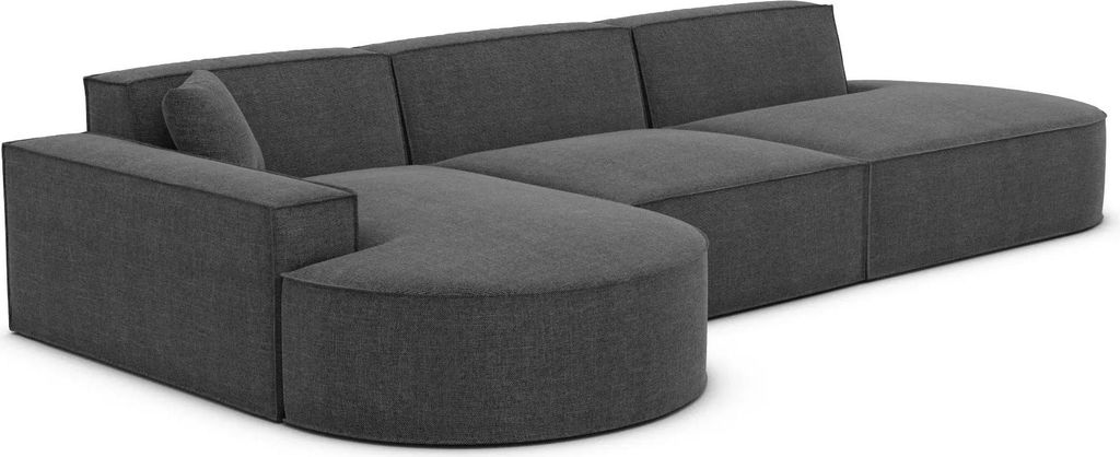 Strukturstoff L-Form Lounge Sofa Brevia Anthrazit Links