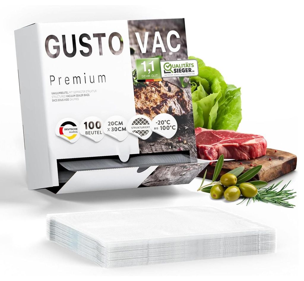 Sacs de conservation sous vide Premium GustoVac, 100 Image du produit 