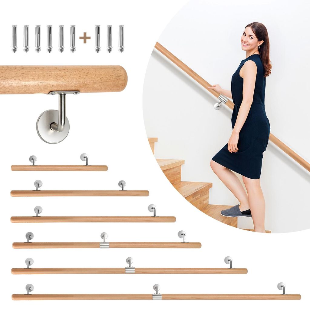 Ikodm, drevené zábradlie, 120 cm, 2-dielne, zábradlie na Obrázok produktu 