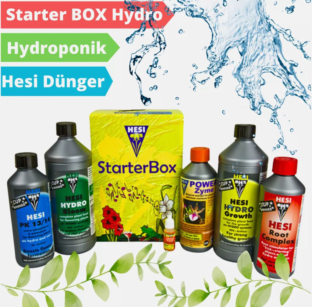 Hesi Starterbox Hydro - Dünger-Set für Hydroponik Starter-Paket Pflanzendünger