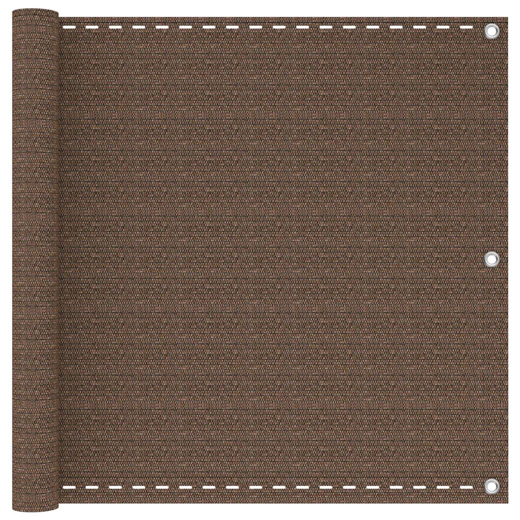 vidaXL Balkonsichtschutz Braun 120 x 700 cm HDPE und Aluminium
