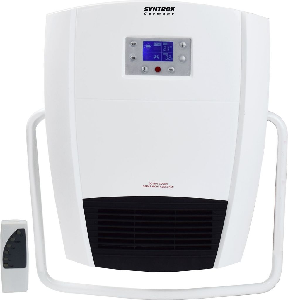 Syntrox Germany Elektro Badheizer 2000W mit Handtuchhalter weiß