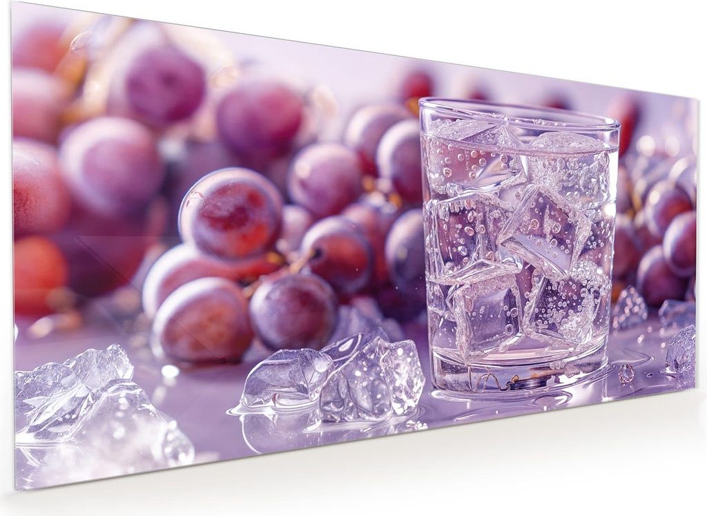 Küchenrückwand Spritzschutz Glas mit Motiv Traubeneisgetränk 40 x 40 cm