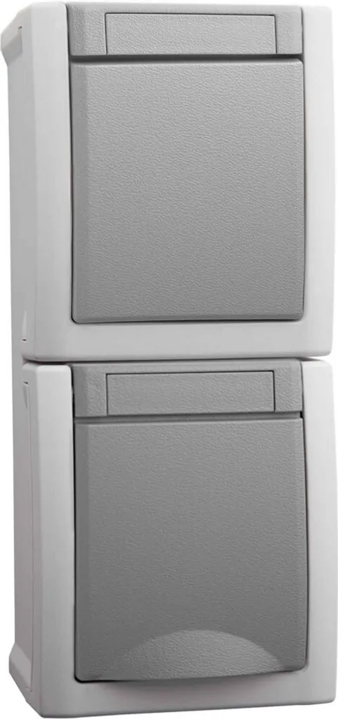 Prise et interrupteur vertical 90591098-DE FR-AP IP54 grand format