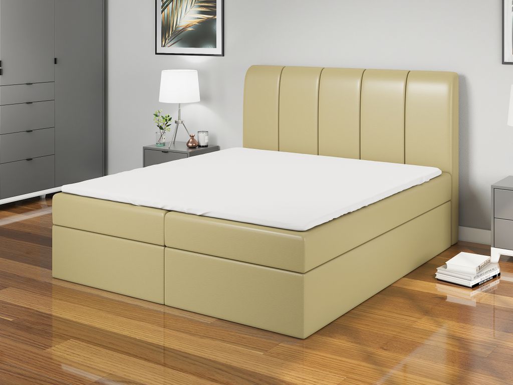 Boxspringbett KALF 180x200 mit 2 Bettkästen, Bonell-Matratze und Topper. Möbel vom Hersteller- Handarbeit! Bett Komplett-Set mit Matratze, Bettka...