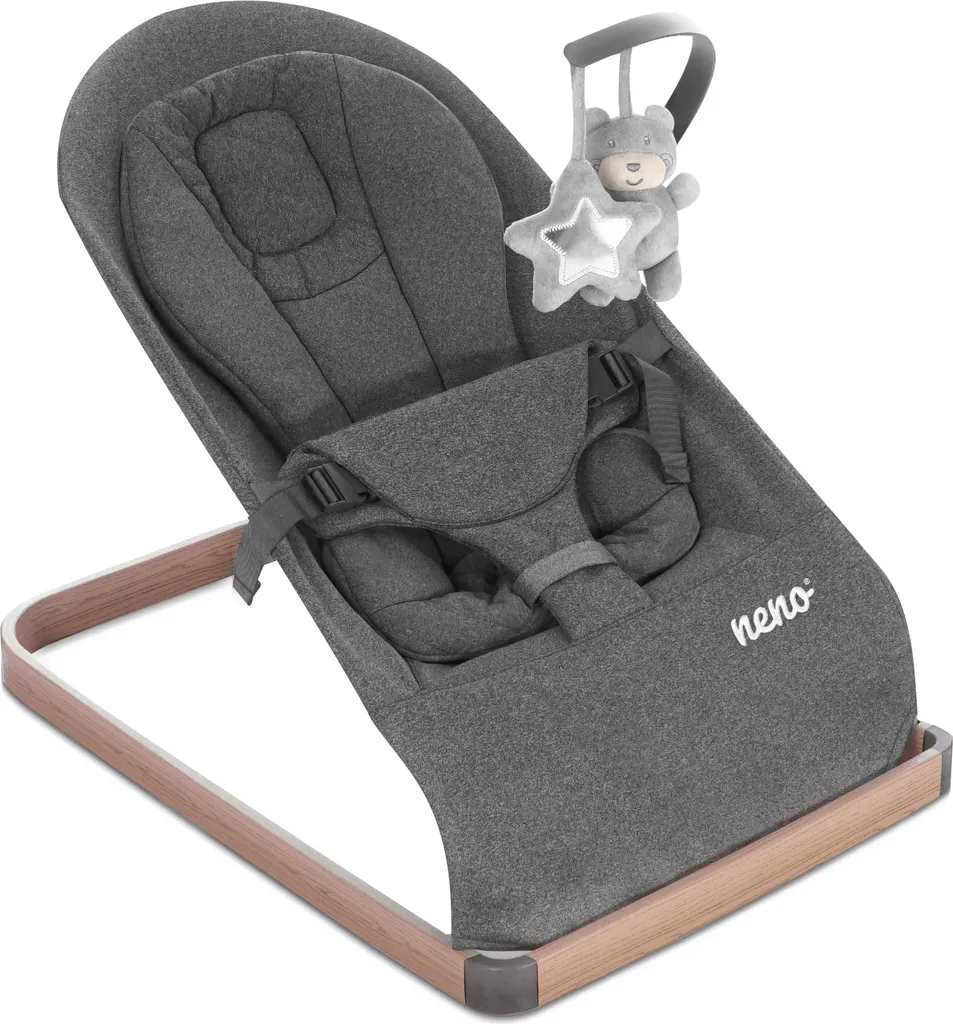 NENO Chiaro Graphit : Transat Bébé Stable pour Libérer vos Mains en Paix