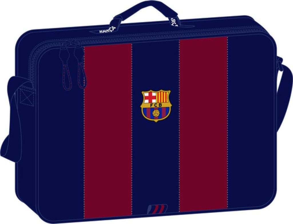 Schooltas F.C. Barcelona, rood, marineblauw, 38 x 28 x 6 cm Productafbeelding 