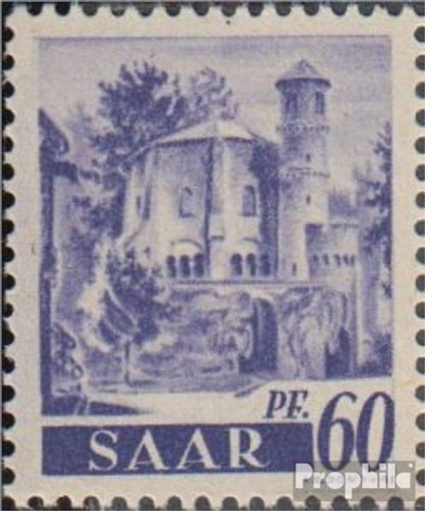 Briefmarken Saarland 1947 Mi 221I, Wasserspeier oben links Produktbild 
