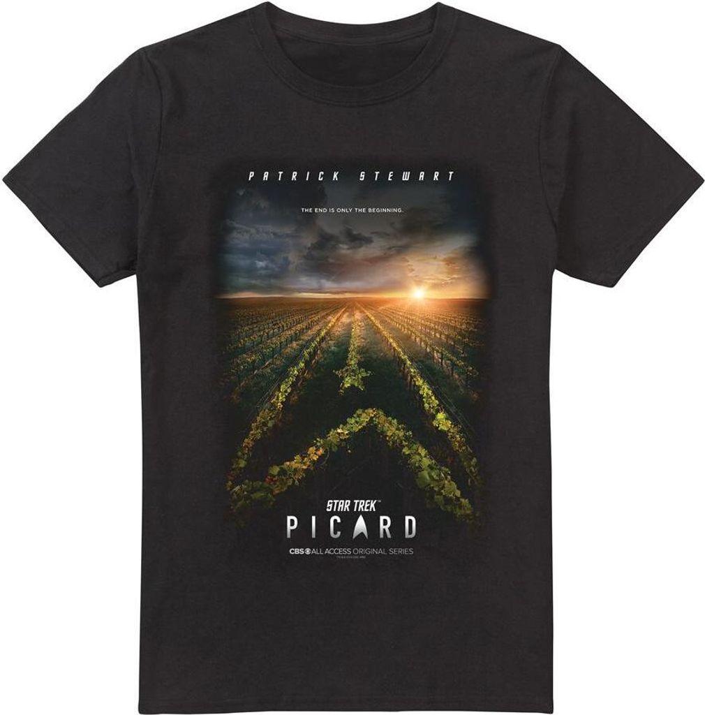 Star Trek: Picard - T-Shirt für Herren TV5627 (S) (Schwarz)