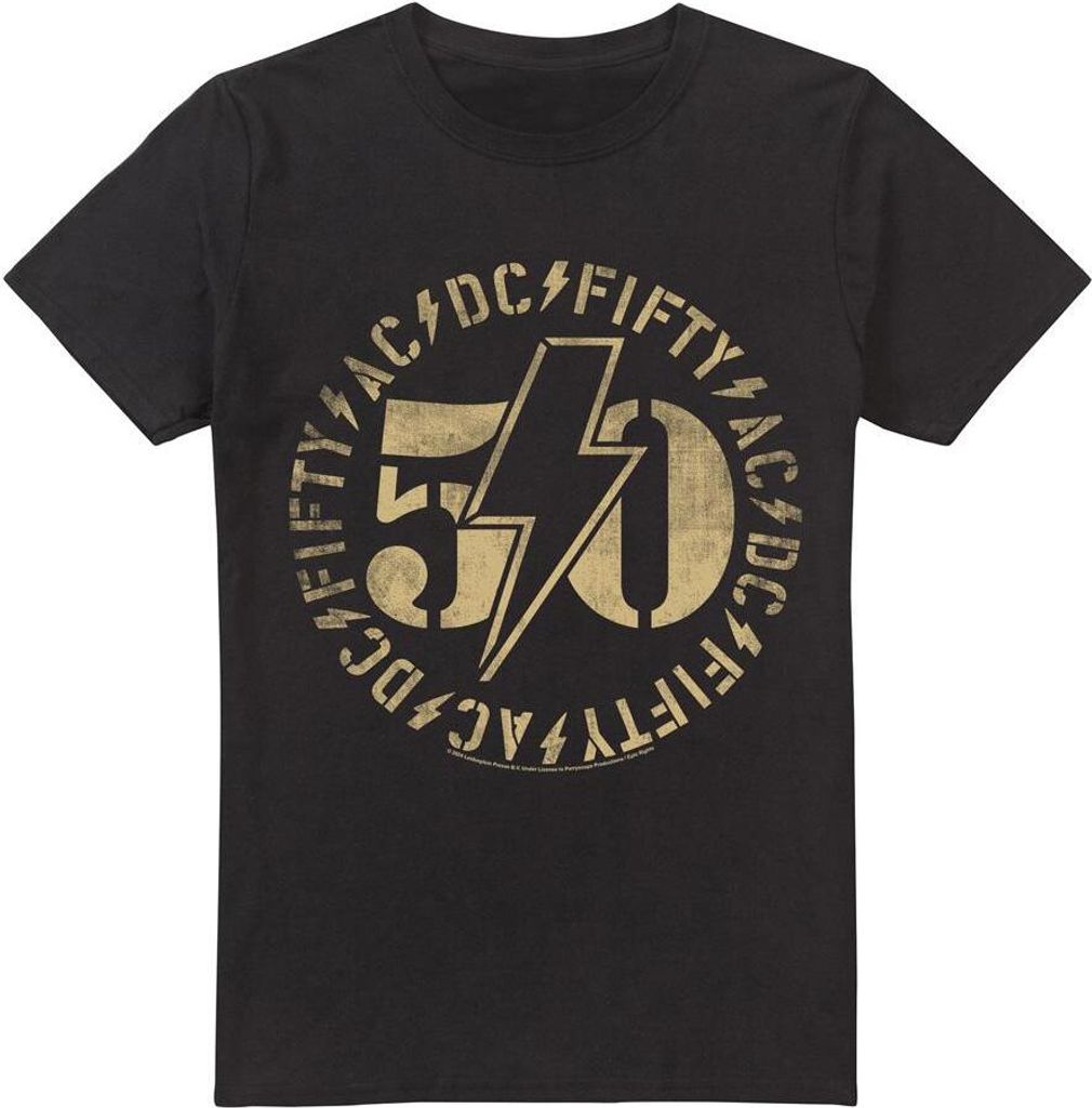 AC/DC - "50" T-Shirt für Herren TV13365 (3XL) (Schwarz)