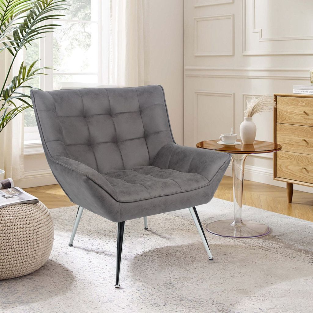 Happy Home Happy Home XXL Sessel Ohrensessel HWP65-GRA grau