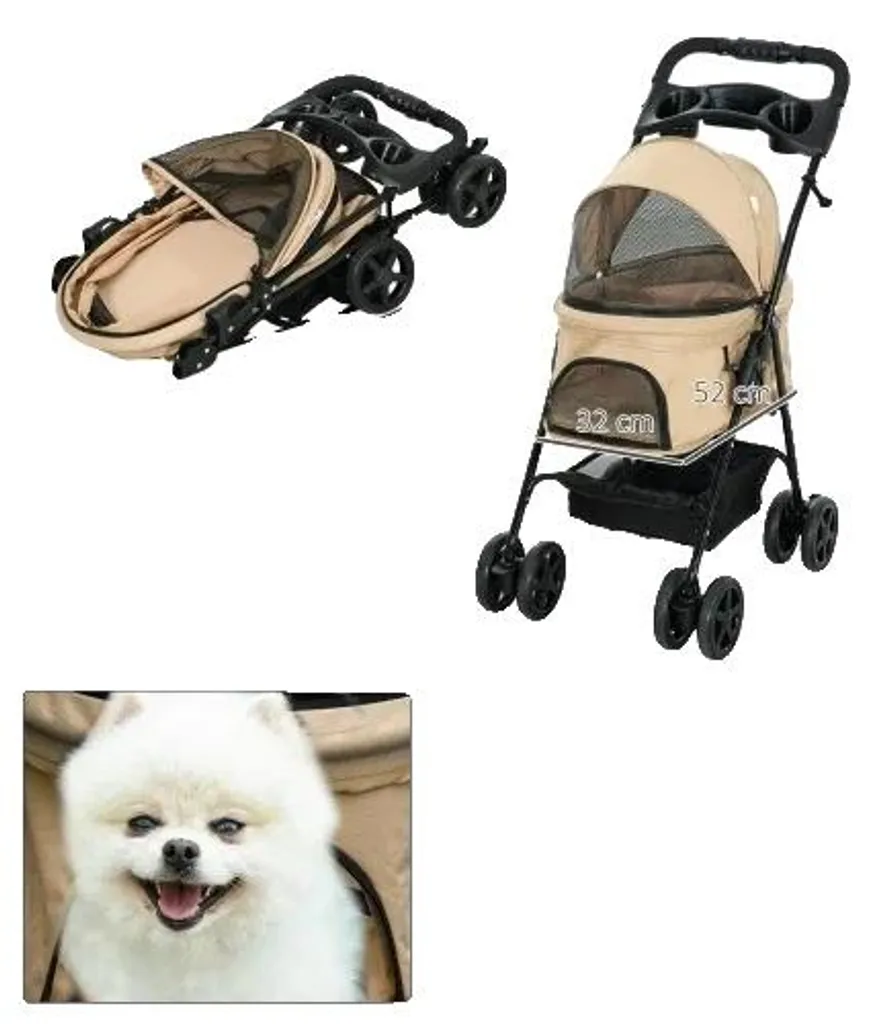 Cage de transport pliable chien marron robuste modèle XL sécurisée