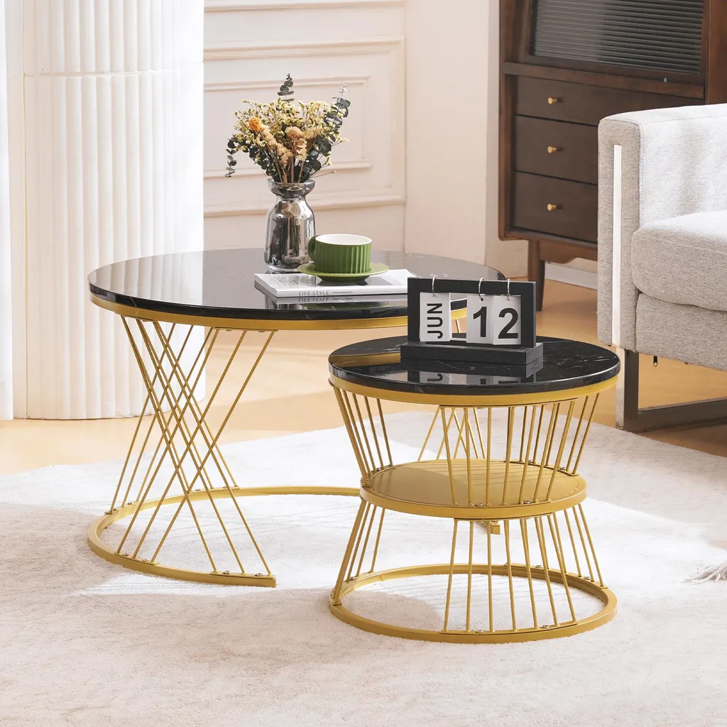 Table Basse Moderne Noire : La Solution Stable et Design pour votre Salon