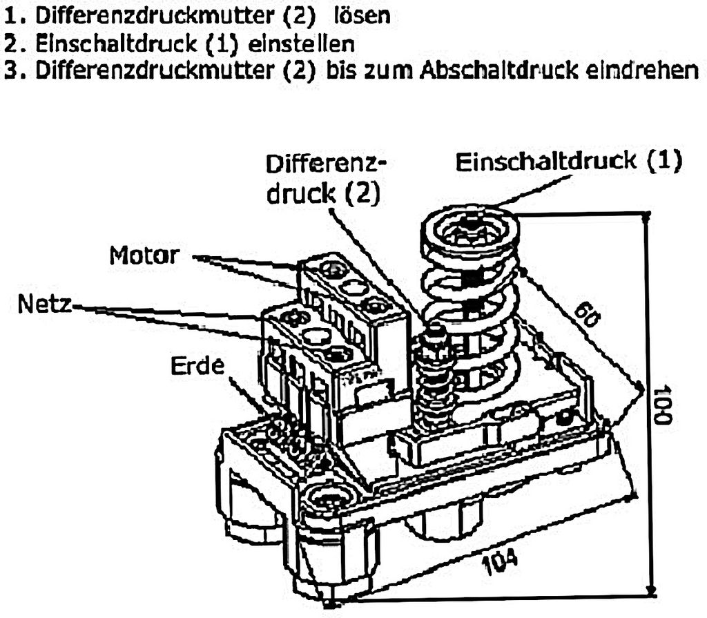 CHM GmbH®  Druckschalter einstellbar bis max. 5,5 bar Druck Produktbild 6
