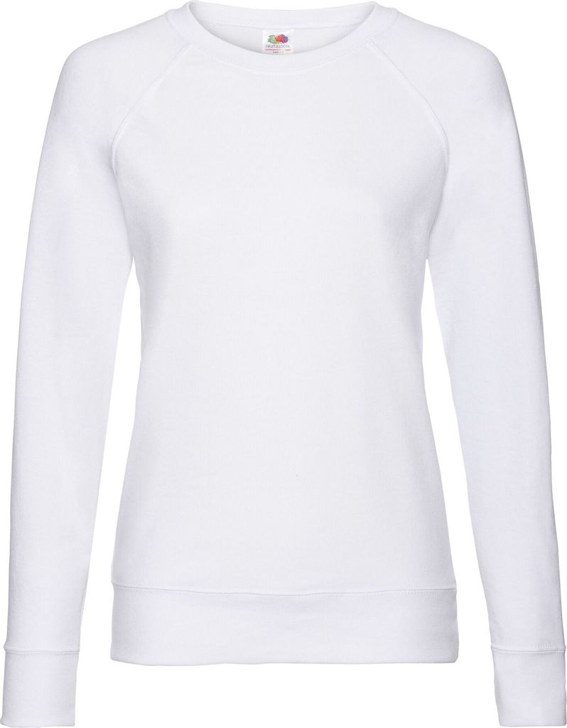 Fruit of the Loom - Sweatshirt Leicht für Damen Raglanärmel RW9854 (36 DE) (Weiß)