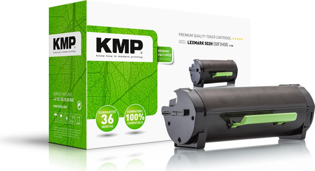 KMP L-T48 schwarz Toner kompatibel zu LEXMARK 50F2H00