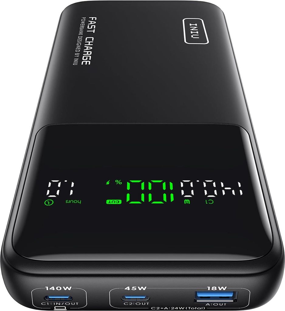 INUI Power Bank 27000mAh 140W Power Bank USB C Input & Produktbild 