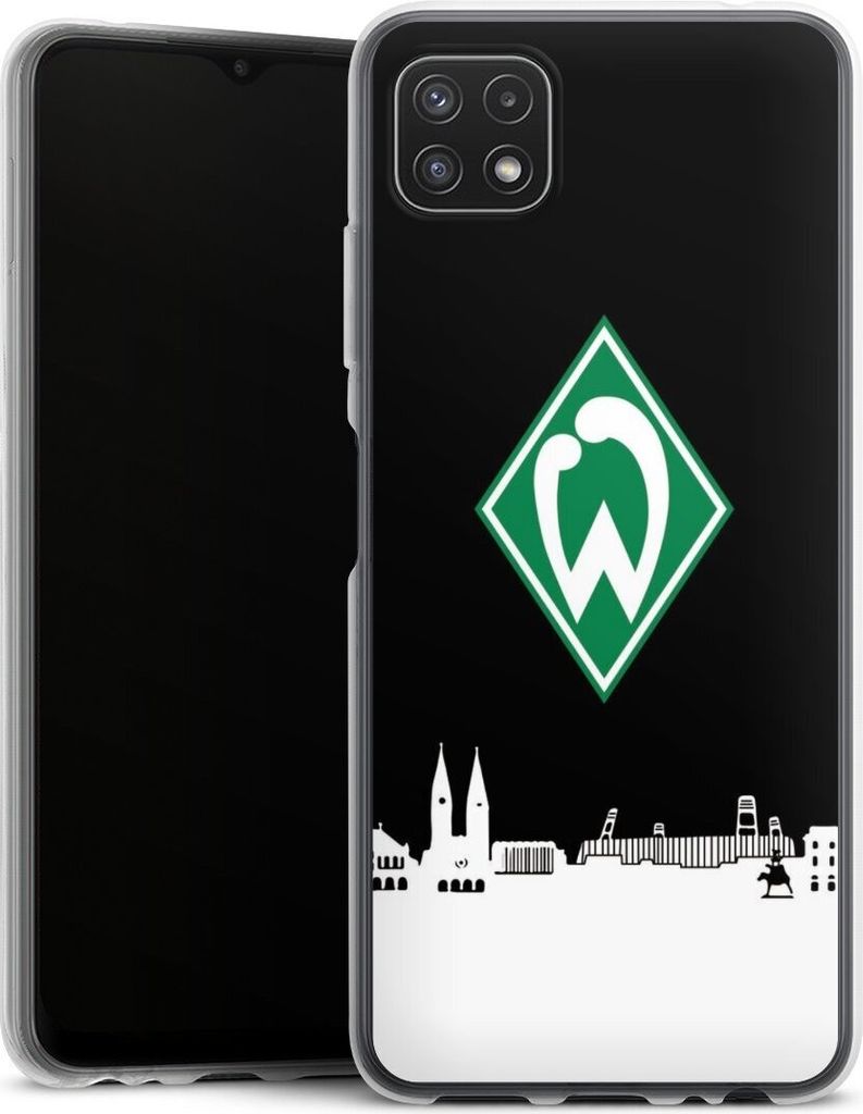 DeinDesign Handyhülle für Samsung Galaxy A22 5G Silikon Hülle Case Smartphone Schutzhülle Offizielles Lizenzprodukt SV Werder Bremen Skyline