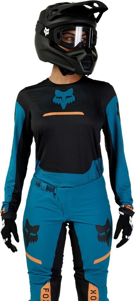 Fox Racing Mx Flexair Optical Langarm-t-shirt Blau L Damen Blau L