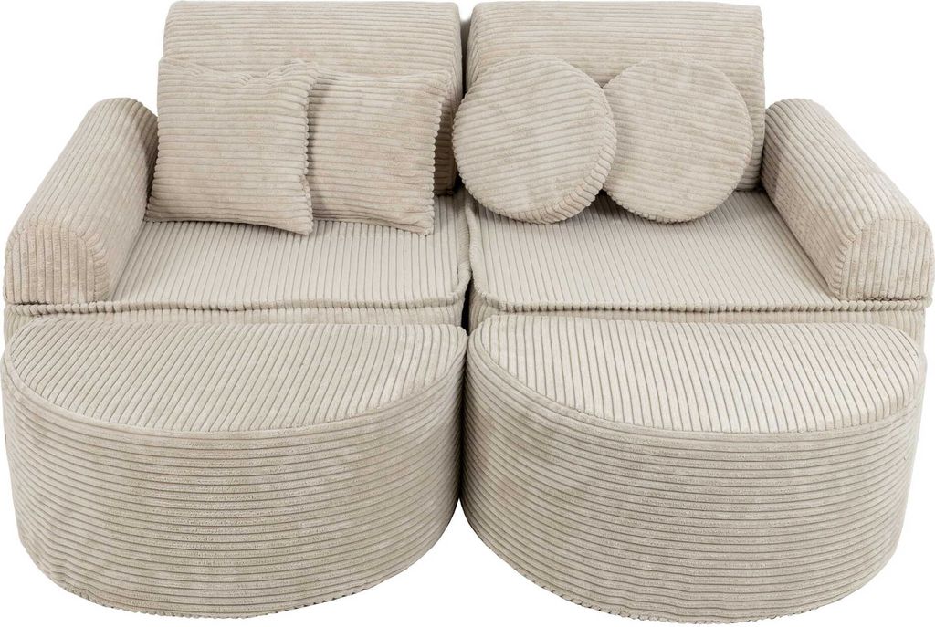 Sofa für Kinderzimmer - Spielsofa für Kinder, Kindersofa Pocket Sofa Max, Aesthetic, Ecru