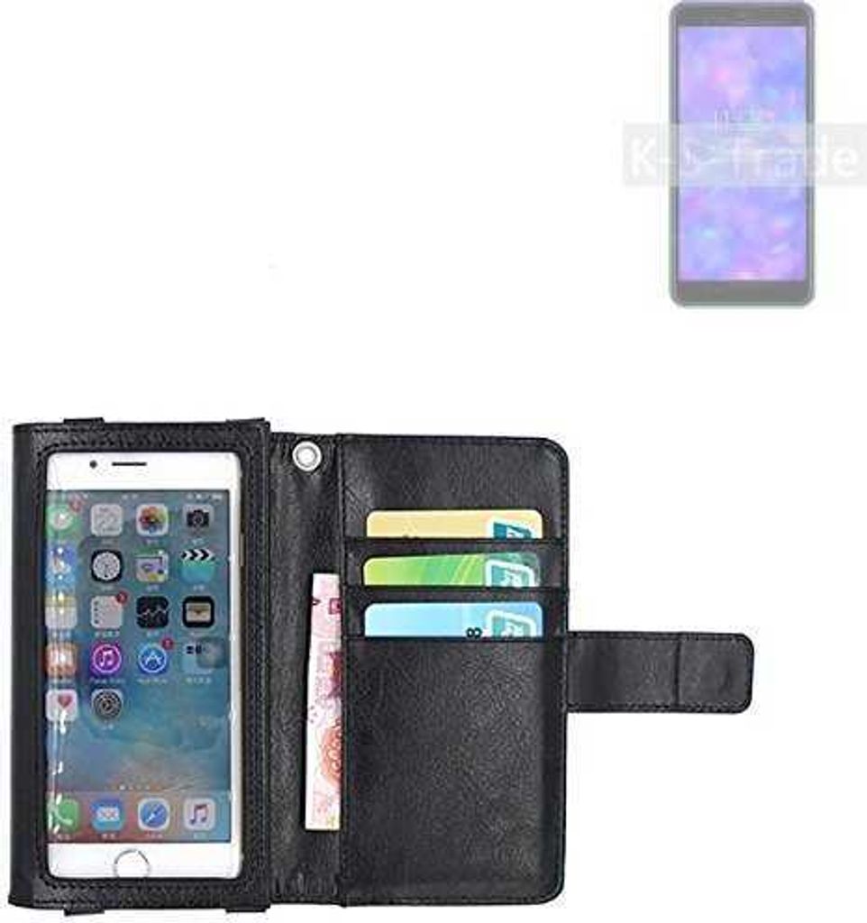 K-S-Trade Handy Hülle Schutz Hülle Kompatibel mit BQ Mobile BQ-5565L Fest Case mit Displayschutz / Schutzfolie Flip Cover Wallet case Etui Hülle