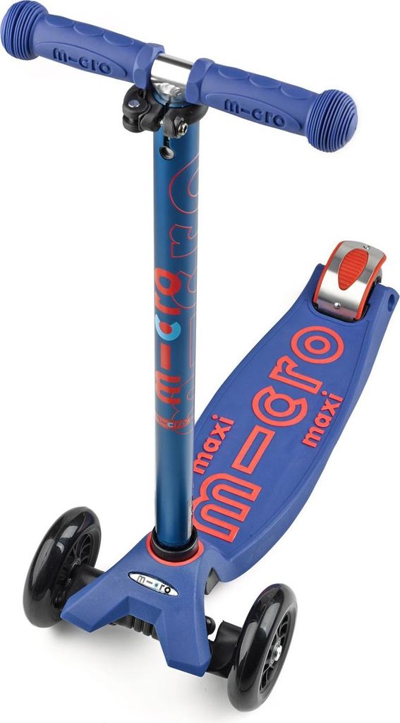 Micro Maxi Kinderroller Deluxe blau - höhenverstellbarer und stabiler Scooter