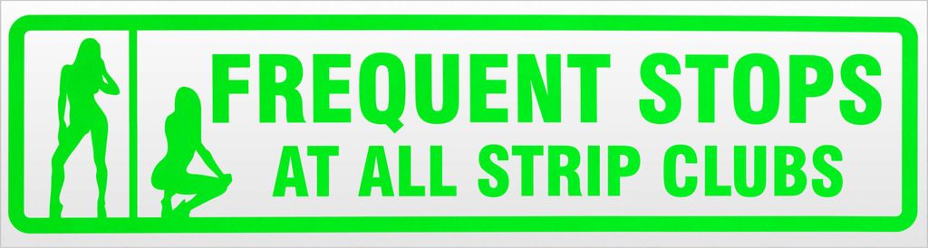 Kiwistar Frequent Stops Girls Club Magnetschild Schild magnetisch - 20cm Neongrün - Magnetfolie für Auto PKW Kfz