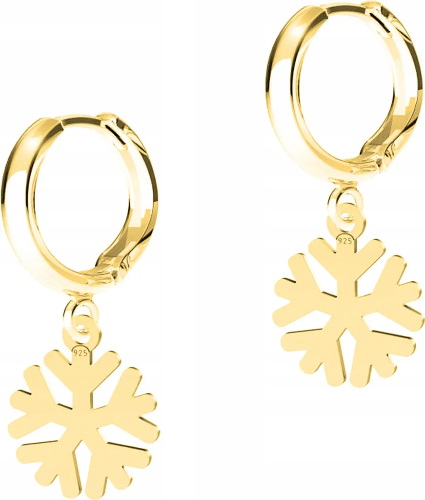 Orecchini Fiocco Di Neve In Argento 925 Con Zirconi – Regalo Di Natale Per Donna
