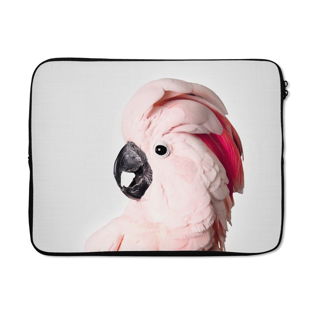 MuchoWow Laptop Hülle 15 Zoll Kakadu - Rosa - Tiere - Natur Laptoptasche - Laptoptasche - Sleeve - Rundum-Schutz