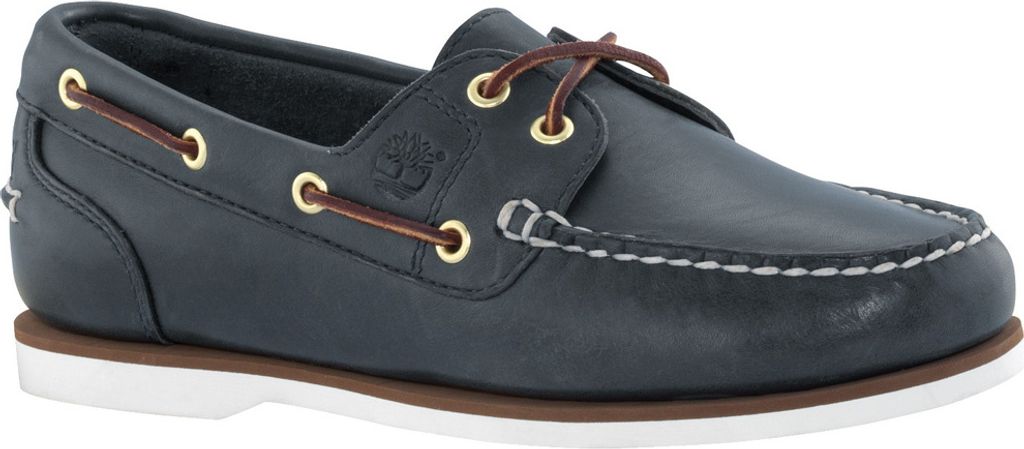 TIMBERLAND Damen - Amherst 2-Eye Bootsschuhe in mittelblau vollnarbig - Nummer 39