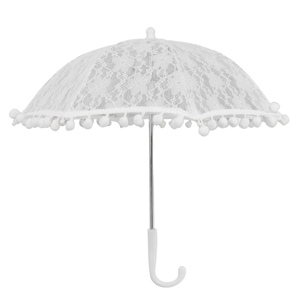 Parasole Sposa in Pizzo Bianco - Ombrellino Vintage Matrimonio 51322 G
