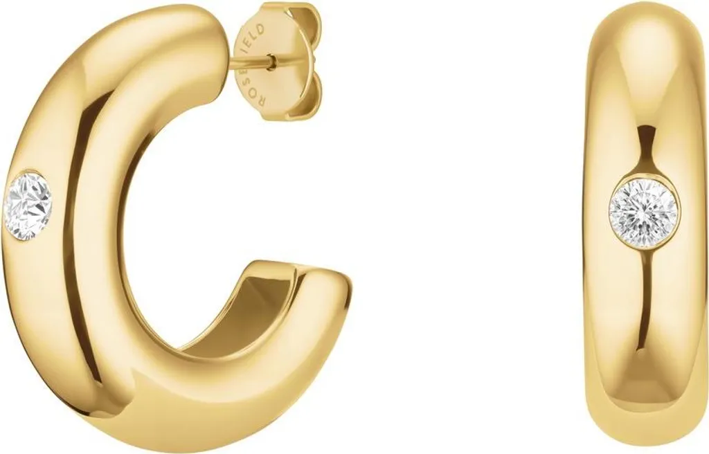 Boucles d'oreilles élégantes en plaqué or pour tenue de soirée