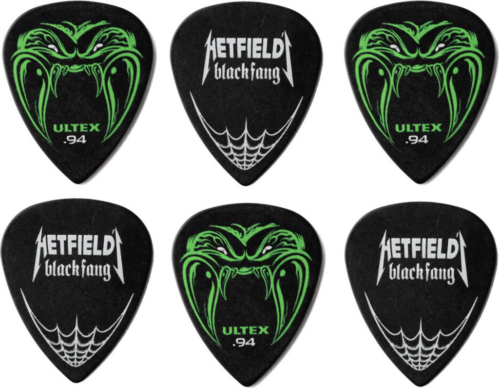 6x Dunlop Hetfield Black Fang, 0,94 mm, Ultex, schwarz Produktbild 