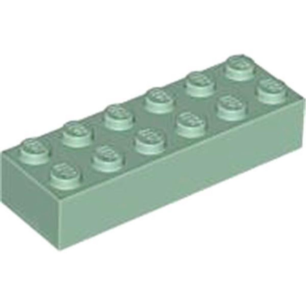 Lego 2x6 Stein 2456 - 100 Stück Sandgrün