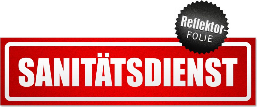Sanitätsdienst invertiert Magnetschild Schild magnetisch