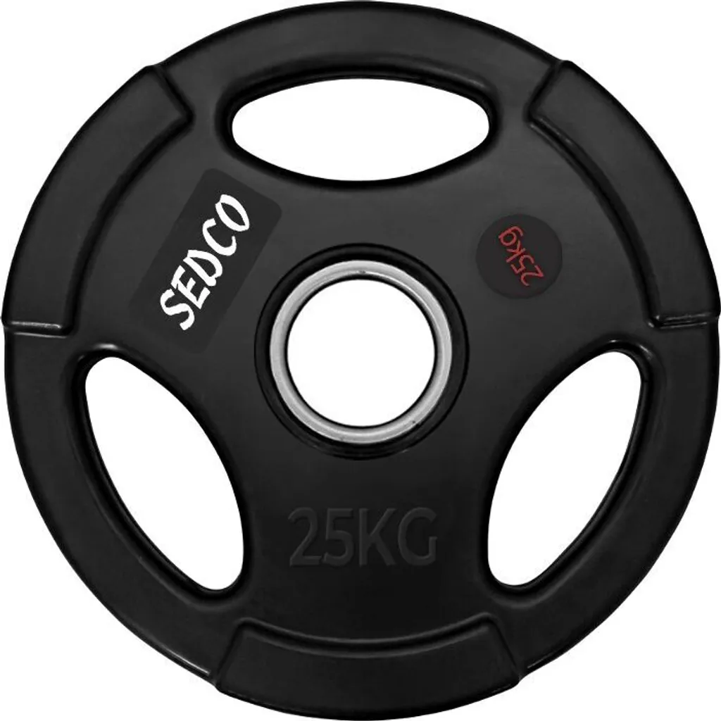 Disque haltère 25 kg en gomme silencieux avec bague acier de 50 mm
