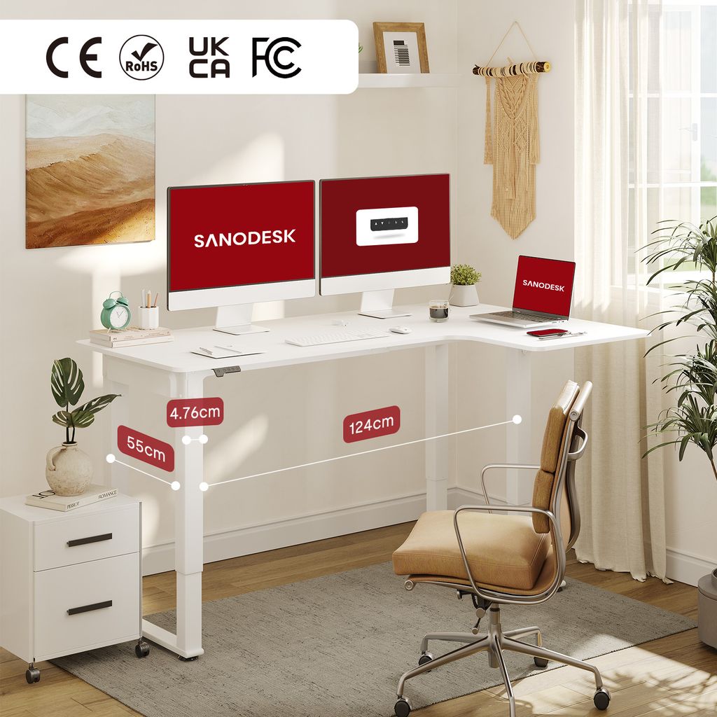 SANODESK Výškově nastavitelný stůl (180x110 cm) - výškově Obrázek produktu 2