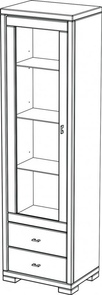 Vitrine Vita 204x59 Kiefer Massiv