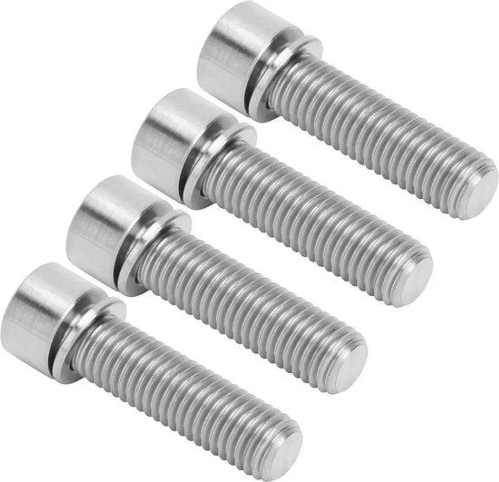 Vis de potence de vélo M7x25 mm en titane - lot de 4 pièces robustes