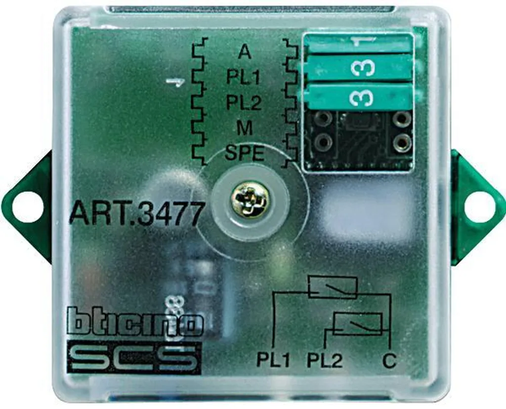 Module BTicino 3477 MyHome - Interface Double Contact Haute Performance