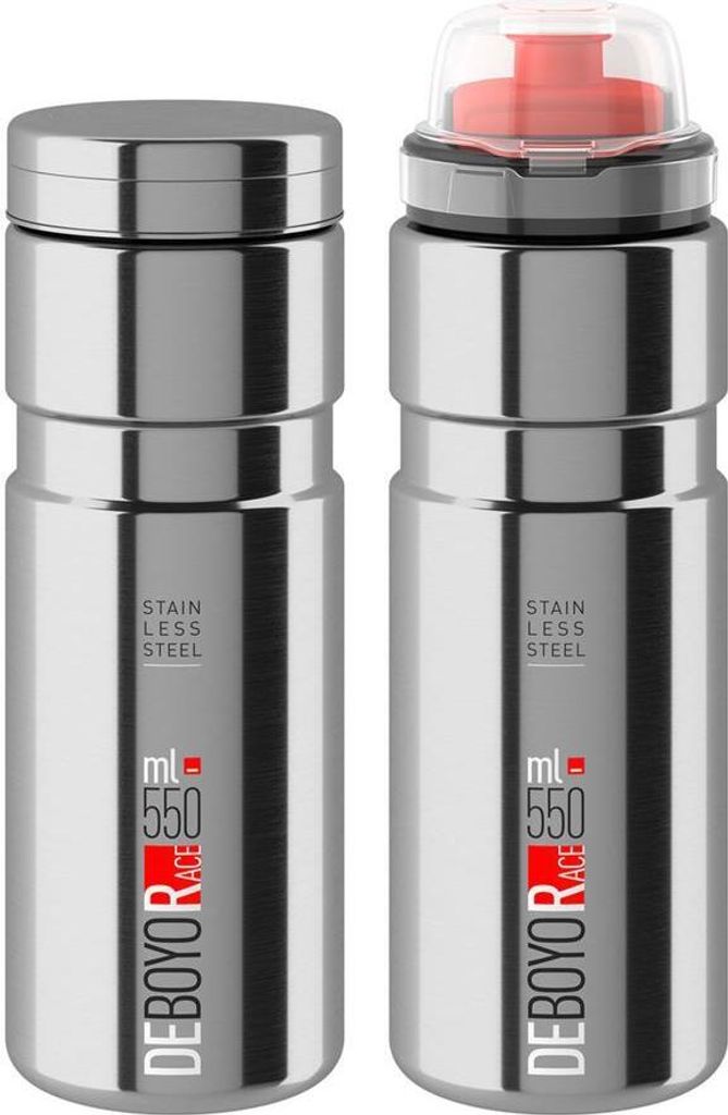 Bike Thermos Bidon 550 ml ELITE DEBOYO RACE Stahl Mundstück + Kappe