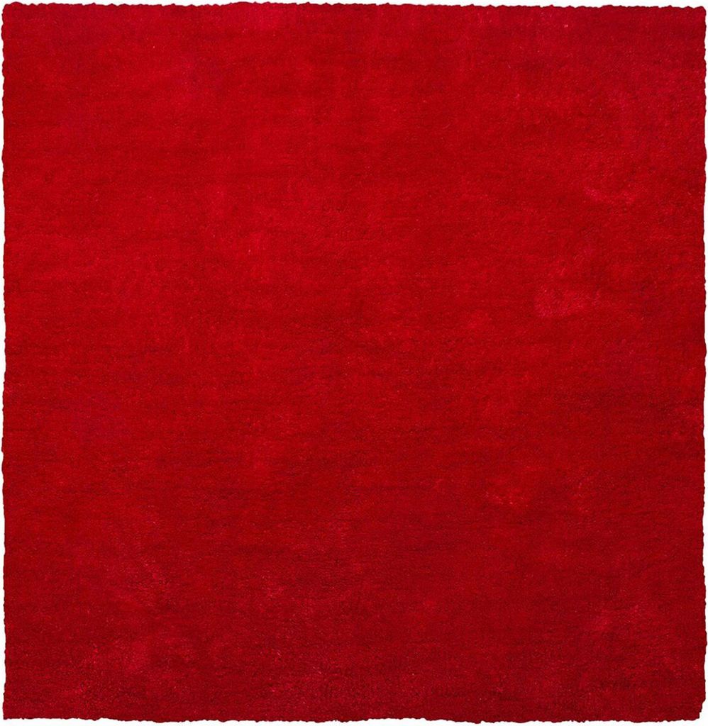 BELIANI Teppich Rot Polyester 200 x 200 cm Quadratisch Hochflor Modern Maschinengetuftet Fußbodenheizung Geeignet Wohnzimmer Schlafzimmer Flur