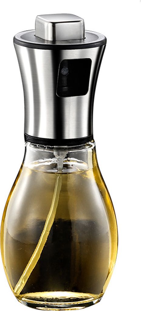 Ölsprüher, 200 ml, Glasflasche, rutschfest, lebensmittelecht, zum Kochen, Pressspray, versiegelte Düse, Küchenzerstäuber zum Braten, Grillen, ...
