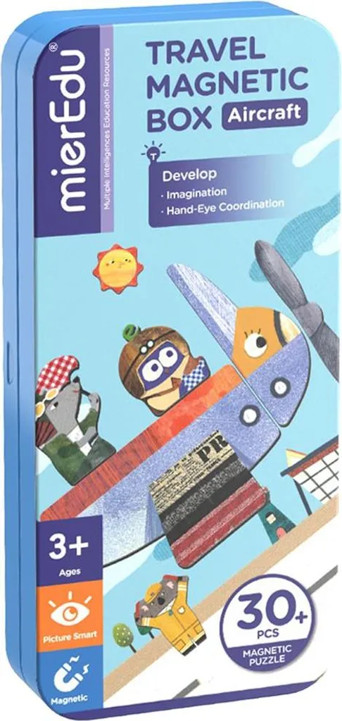 MierEdu Puzzle magnétique Avions - Coffret de 30 pièces pour petits pilotes
