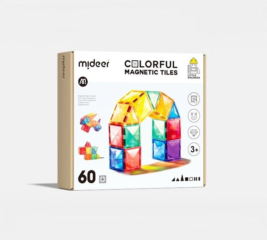 Mideer Farebná magnetická stavebnica 60ks Obrázok produktu 9