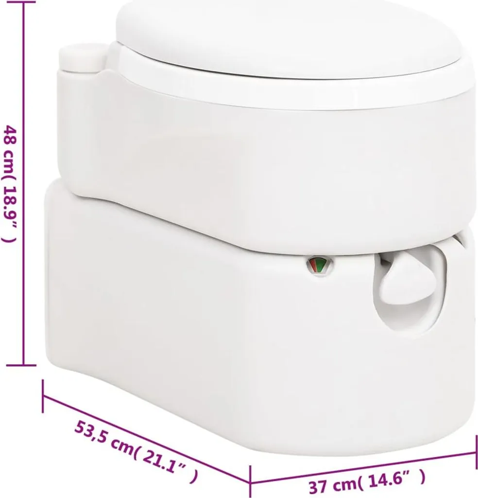 WC Camping 24+17 L avec Réservoirs HDPE Robuste et Design Compact - 7