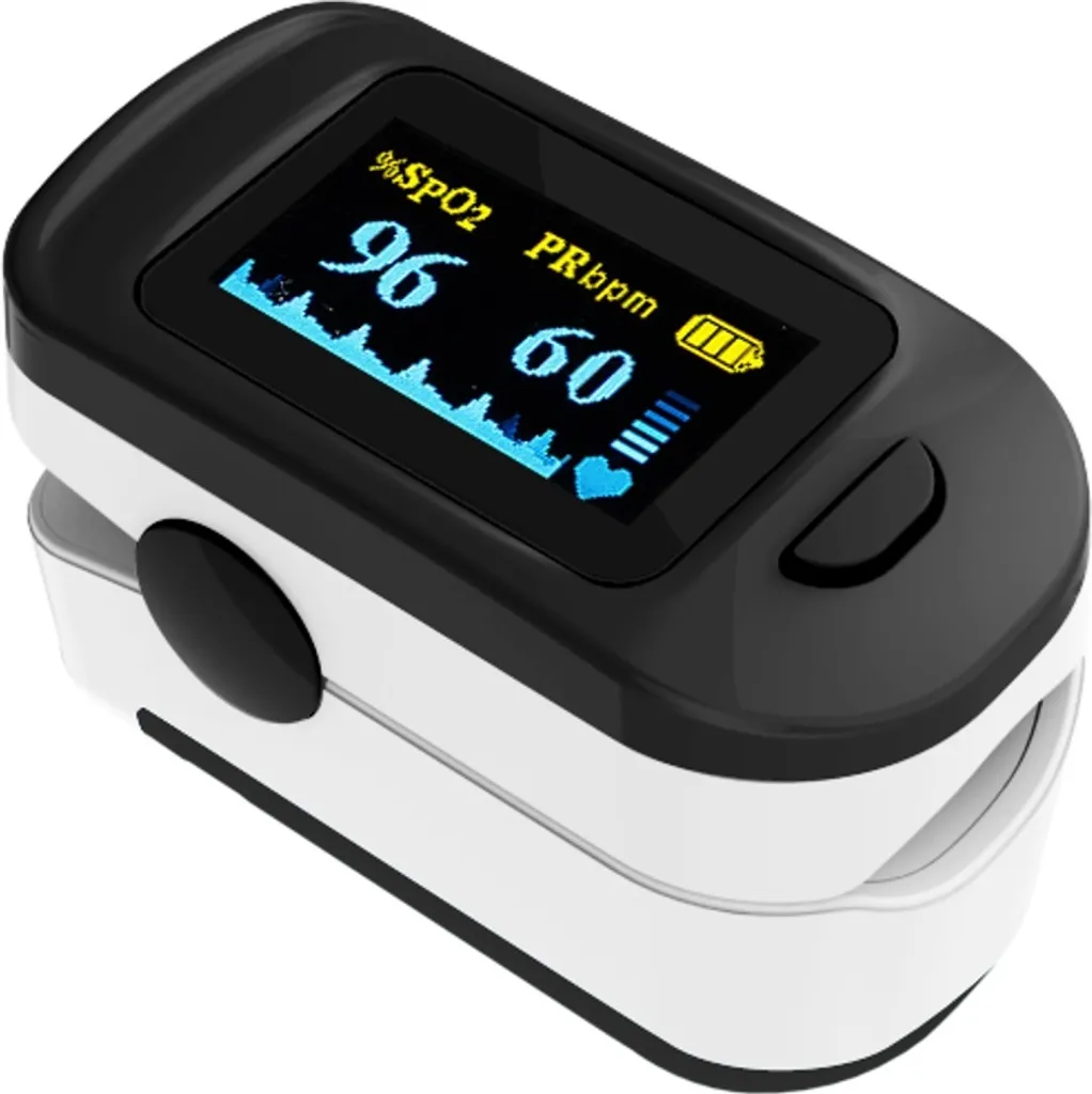 Saturomètre de doigt portable avec écran OLED pour pouls et oxygène sang